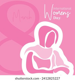 Vector flat design international womens day illustration