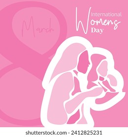 Vector flat design international womens day illustration