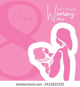 Vector flat design international womens day illustration
