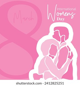 Vector flat design international womens day illustration