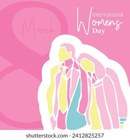 Vector flat design international womens day illustration