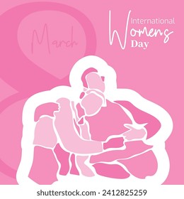 Vector flat design international womens day illustration