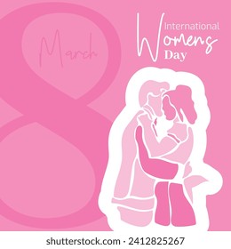 Vector flat design international womens day illustration