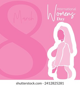 Ilustración del día internacional de la mujer con diseño plano vectorial