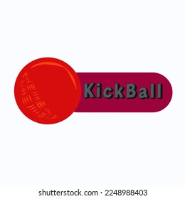 Vector flat design kickball design logo