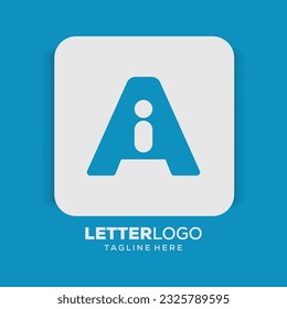 Vector flat design letter logo template design