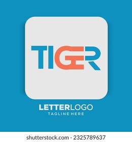 Vector flat design letter logo template design