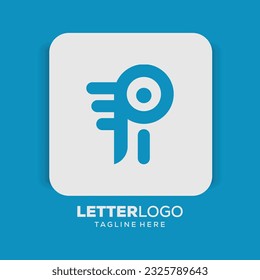 Vector flat design letter logo template design