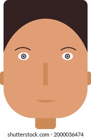 Vector Flat Design Men face Illustration