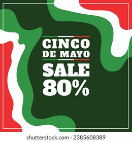 vector flat design mexico Cinco de mayo Sale concept template background