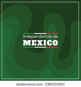 vector flat design mexico independence day concept template with green background