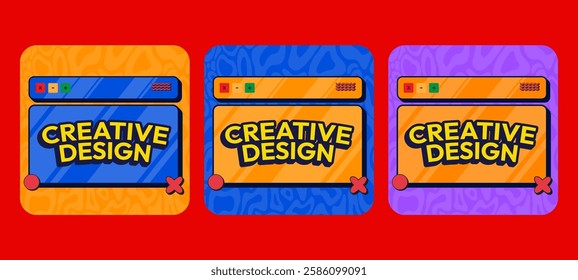 Vector flat design nostalgic 90's | For Creative Designer
