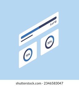Vector flat design nps infographic design template.