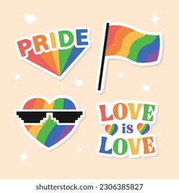 Vector Flat Design Pride Month LGBT Element Set 1