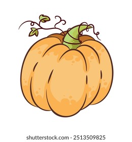 Vector flat design pumpkin 10. Vector illustration Fall Halloweeen pumpkin vector 10