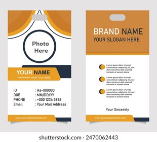 vector flat design real estate business id card template