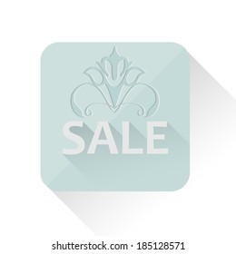 Vector flat design - sales button