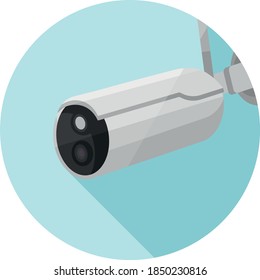 Vector flat design Security Camera. Vector illustration