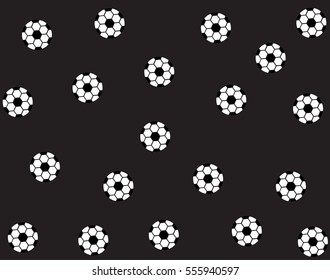 Vector flat design soccer ball pattern. Football background.