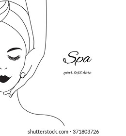 Vector flat design for spa,  massage  or beauty salon