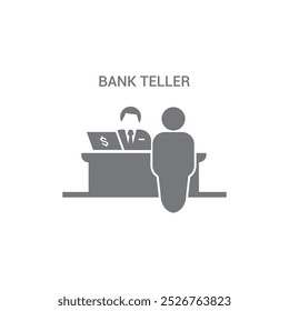 vector flat design templete bank teller.