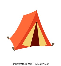 Vector flat design tent emoji