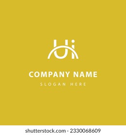 vector flat design ui letter initial logo