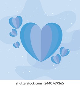 Vector flat design valentines day background