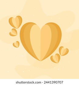 Vector flat design valentines day background.