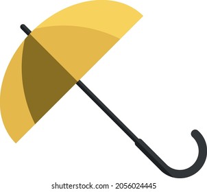 Vector Flat Design Yellow Umbrella . Vector illustration