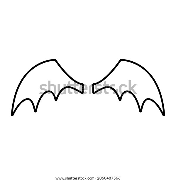 Vector Flat Devil Demon Wings Isolated Stock Vector (Royalty Free ...