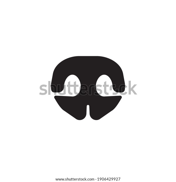 Vector flat
dig nose isolated on white
background