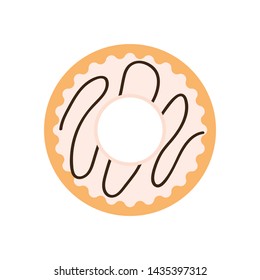 Vector flat donut design template illustration