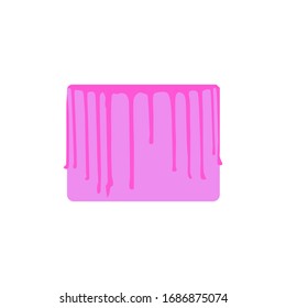 Vector flat drawing of festive cake on a white isolated background. Cartoon 
for holidays, birthdays, cards, decorations.