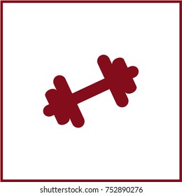 vector flat dumbbell icon