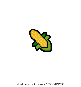 Vector Flat Ear of Corn