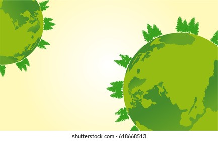 Vector flat earth day design
