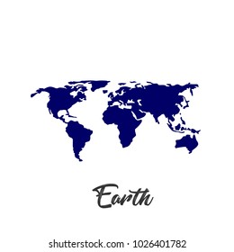 Vector flat earth icon illustration