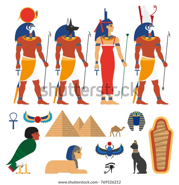 Image Vectorielle De Stock De Image Vectorielle Dieux A Plat D Egypte