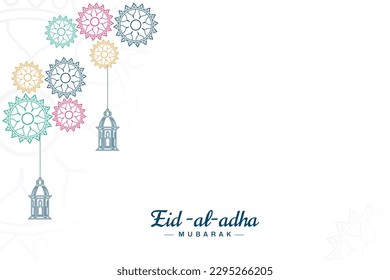 Vector flat eid al adha bakrid festival nice social media template