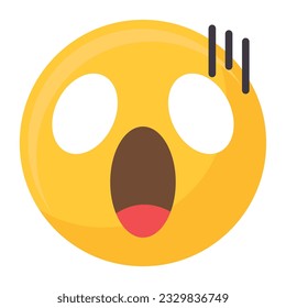 Vector flat emoticon reaction collection
