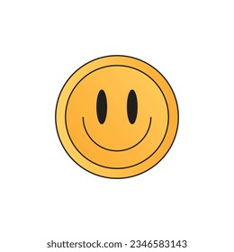 Vector flat emoticon reaction on white background.