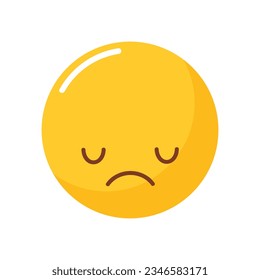 Vector flat emoticon reaction on white background.