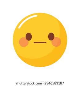 Vector flat emoticon reaction on white background.