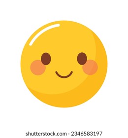 Vector flat emoticon reaction on white background.