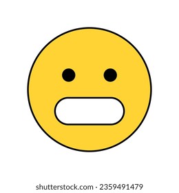 Vector flat emoticon reaction on white background
