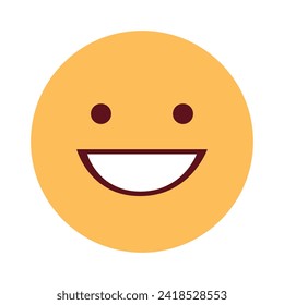 Vector flat emoticon reaction on white