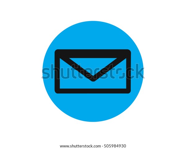 Vector Flat Envelope Icon Stock Vector (Royalty Free) 505984930