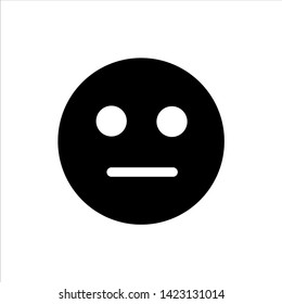 Vector flat expression emoticon icon. black symbol with trendy flat style icon for web site design, logo, app, UI isolated on white background