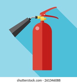 Icono del extintor de incendios plano vectorial. Eps10